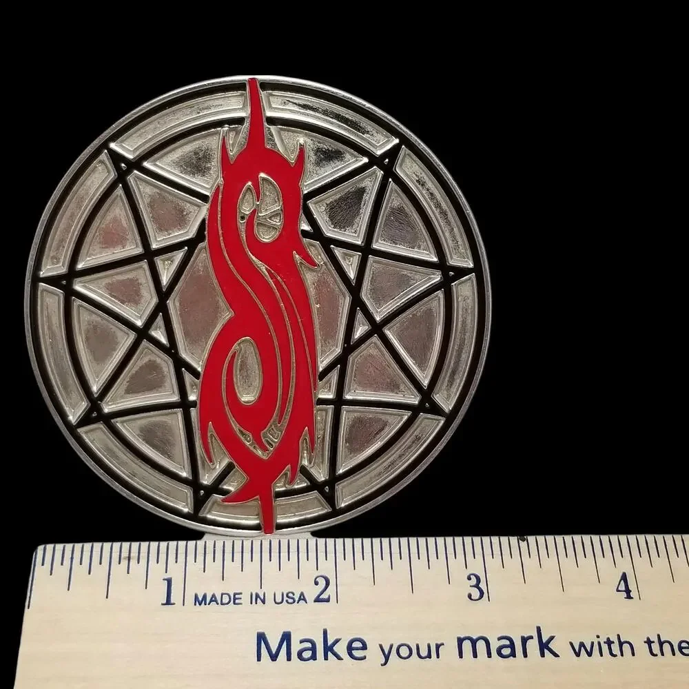 Vintage Belt Buckle Slipknot Logo Star Heavy Metal Band Music Des Moines Iowa‎